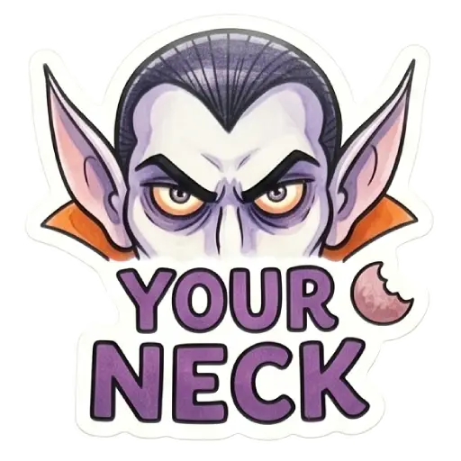 Stickers, social media, WhatsApp, funny, Halloween, free download, Dracula (1)