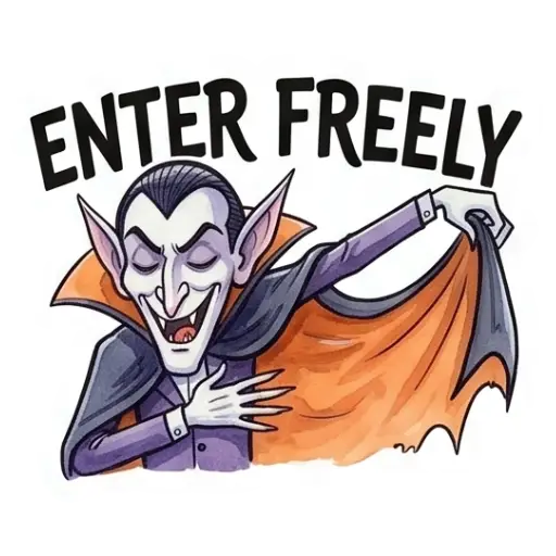 Stickers, social media, WhatsApp, funny, Halloween, free download, Dracula (13)