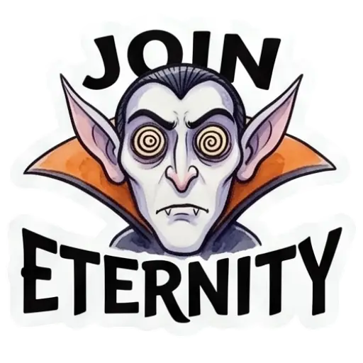 Stickers, social media, WhatsApp, funny, Halloween, free download, Dracula (15)