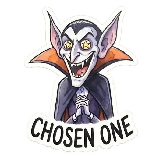 Stickers, social media, WhatsApp, funny, Halloween, free download, Dracula (17)