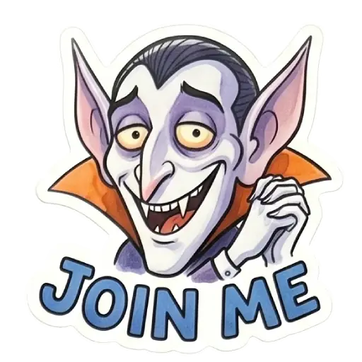 Stickers, social media, WhatsApp, funny, Halloween, free download, Dracula (2)