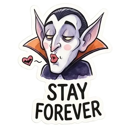Stickers, social media, WhatsApp, funny, Halloween, free download, Dracula (22)