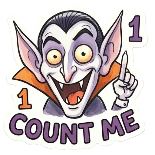 Stickers, social media, WhatsApp, funny, Halloween, free download, Dracula (4)