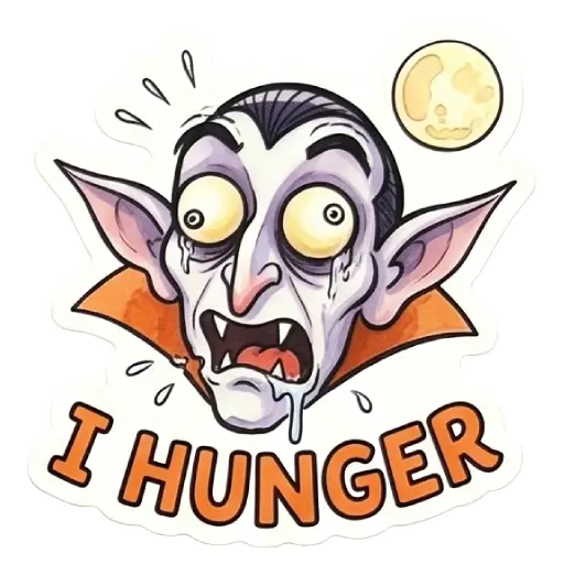 Stickers, social media, WhatsApp, funny, Halloween, free download, Dracula (5)