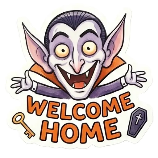 Stickers, social media, WhatsApp, funny, Halloween, free download, Dracula (6)