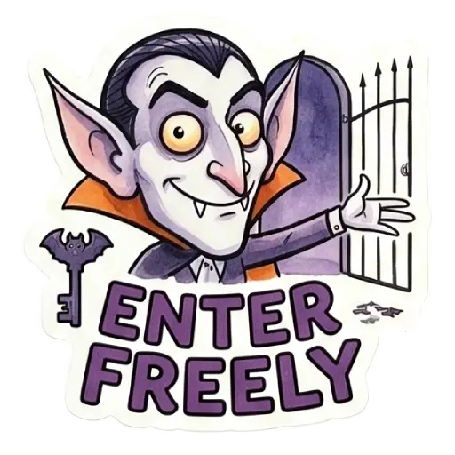 Stickers, social media, WhatsApp, funny, Halloween, free download, Dracula (7)