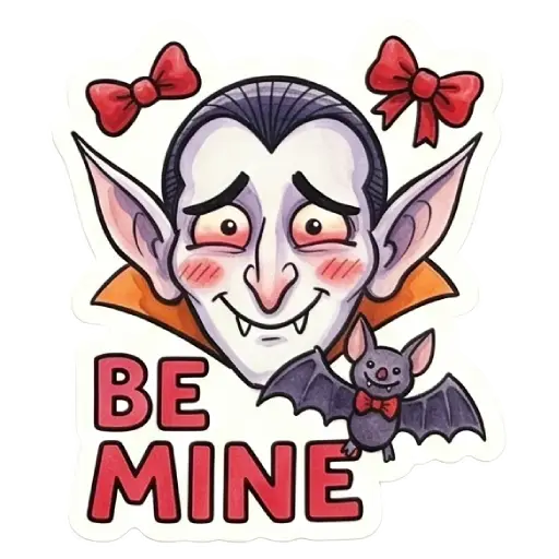 Stickers, social media, WhatsApp, funny, Halloween, free download, Dracula (8)