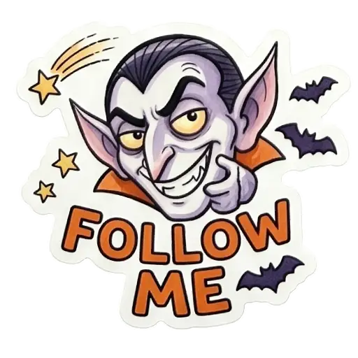 Stickers, social media, WhatsApp, funny, Halloween, free download, Dracula (9)