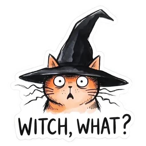 Stickers, social media, WhatsApp, funny, Halloween, free download, witch, funny , Halloween emojis smileys, Halloween cats, funny cat , (14)