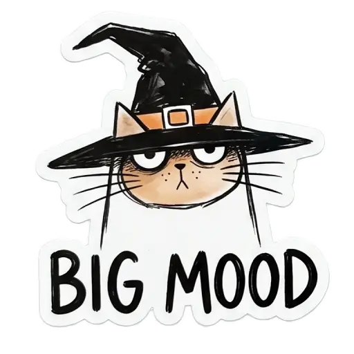 Stickers, social media, WhatsApp, funny, Halloween, free download, witch, funny , Halloween emojis smileys, Halloween cats, funny cat , (51)