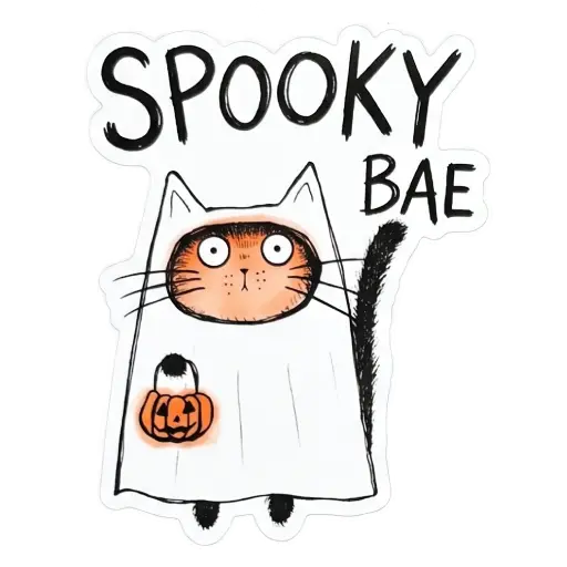 Stickers, social media, WhatsApp, funny, Halloween, free download, witch, funny , Halloween emojis smileys, Halloween cats, funny cat , (54)