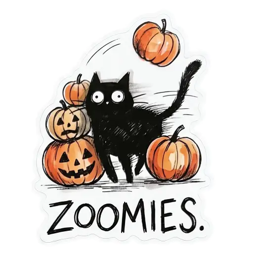 Stickers, social media, WhatsApp, funny, Halloween, free download, witch, funny , Halloween emojis smileys, Halloween cats, funny cat , (9)