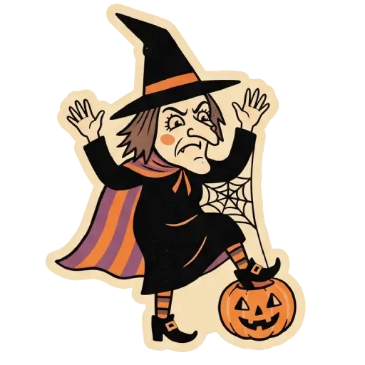 Stickers, social media, WhatsApp, funny, Halloween, vintage, old (10)