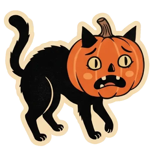 Stickers, social media, WhatsApp, funny, Halloween, vintage, old (12)