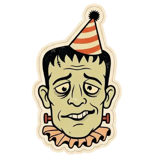 Stickers, social media, WhatsApp, funny, Halloween, vintage, old (18)