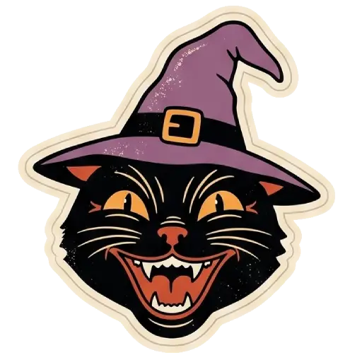 Stickers, social media, WhatsApp, funny, Halloween, vintage, old (23)
