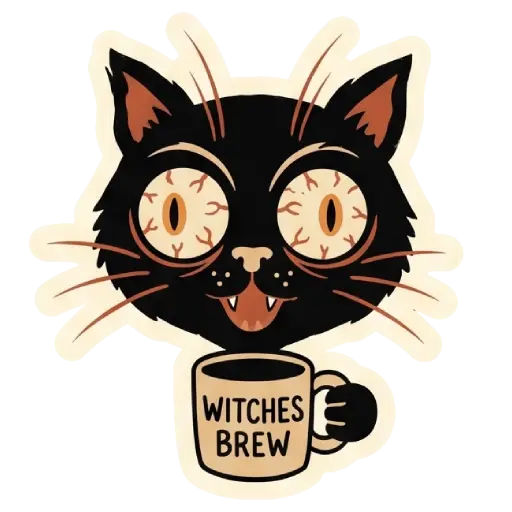 Stickers, social media, WhatsApp, funny, Halloween, vintage, old (8)
