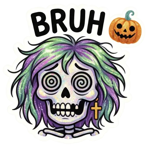 Stickers, sticker pack, social media stickers, funny, free, download, WAstickers, WhatsApp, Halloween, crazy skulls (19)