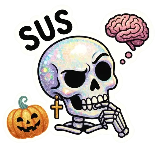 Stickers, sticker pack, social media stickers, funny, free, download, WAstickers, WhatsApp, Halloween, crazy skulls (20)