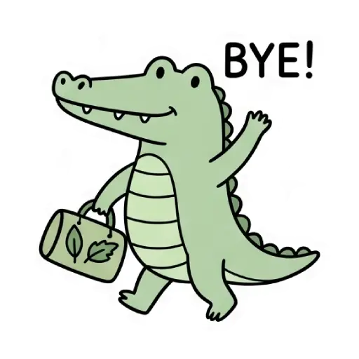 florak stickers, cute, funny, stickers, WhatsApp stickers, sticker pack, Alligator (22)
