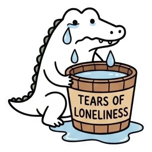 florak stickers, cute, funny, stickers, WhatsApp stickers, sticker pack, Alligator (33)