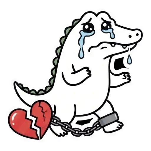 florak stickers, cute, funny, stickers, WhatsApp stickers, sticker pack, Alligator (35)