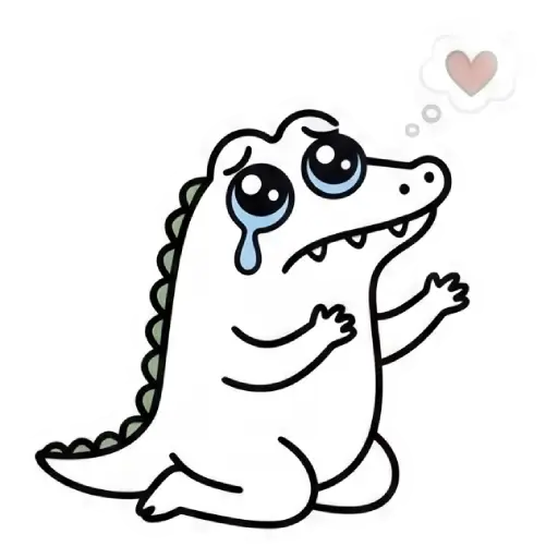 florak stickers, cute, funny, stickers, WhatsApp stickers, sticker pack, Alligator (43)