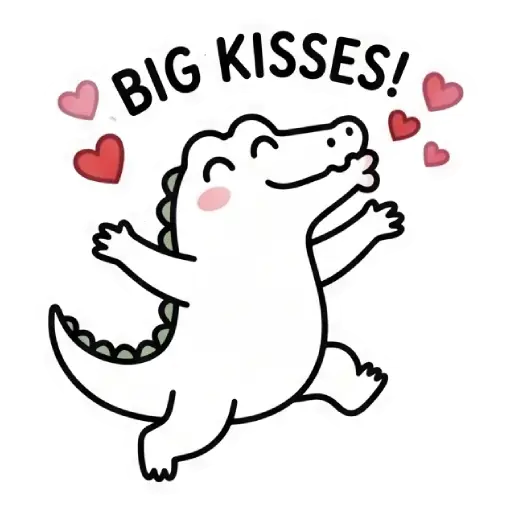 florak stickers, cute, funny, stickers, WhatsApp stickers, sticker pack, Alligator (60)