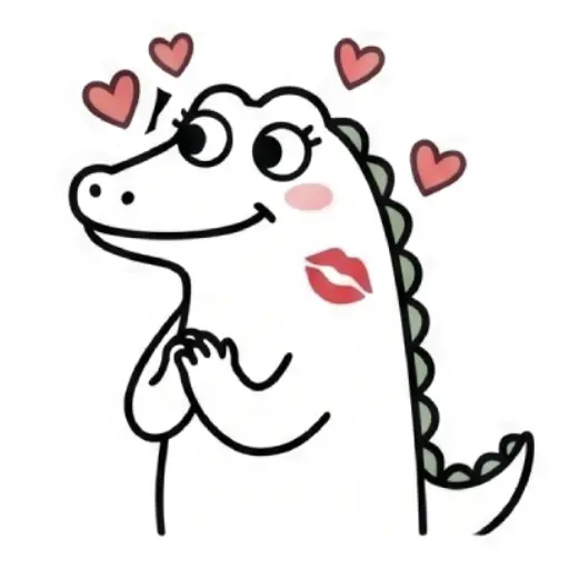 florak stickers, cute, funny, stickers, WhatsApp stickers, sticker pack, Alligator (65)