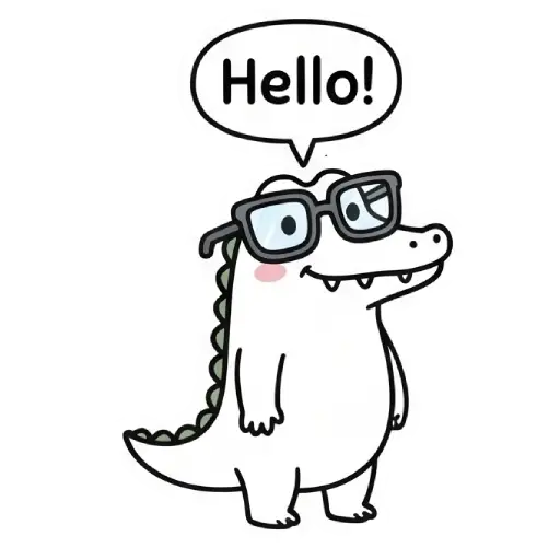 florak stickers, cute, funny, stickers, WhatsApp stickers, sticker pack, Alligator (72)