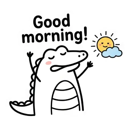 florak stickers, cute, funny, stickers, WhatsApp stickers, sticker pack, Alligator (8)