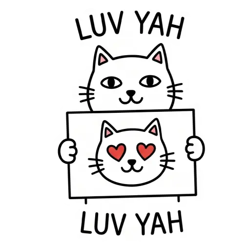 funny, cat, love, romantic, love you, WhatsApp, sticker, valentine (12)