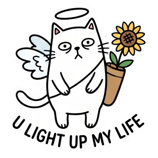 funny, cat, love, romantic, love you, WhatsApp, sticker, valentine (19)
