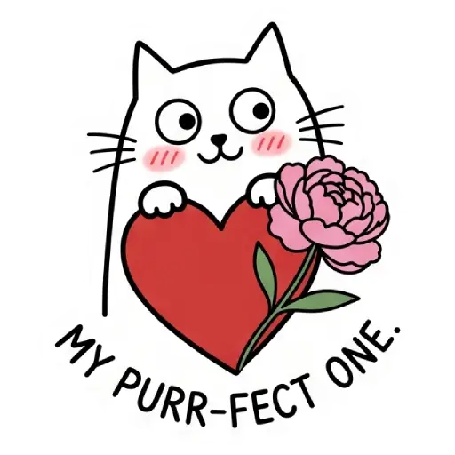 funny, cat, love, romantic, love you, WhatsApp, sticker, valentine (2)