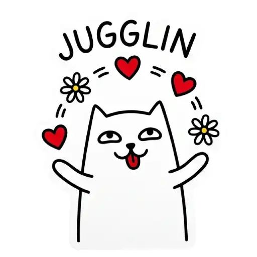 funny, cat, love, romantic, love you, WhatsApp, sticker, valentine (52)
