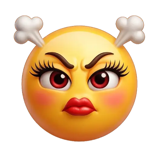 Cute smiley face, stickers, Whatssapp stickers, love, kiss me, valentine, angry (1)