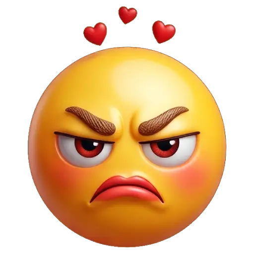 Cute smiley face, stickers, Whatssapp stickers, love, kiss me, valentine, angry