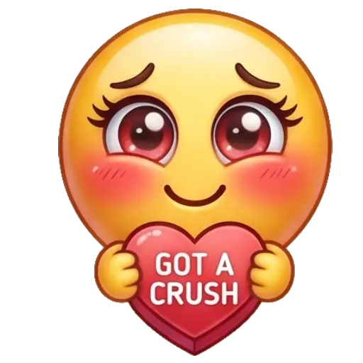 Cute smiley face, stickers, Whatssapp stickers, love, kiss me, valentine, crush