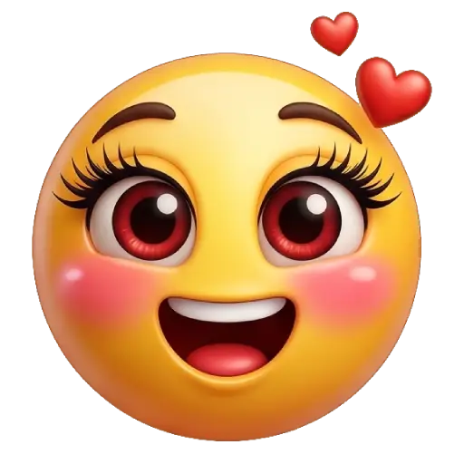 Cute smiley face, stickers, Whatssapp stickers, love, kiss me, valentine, in love, happy