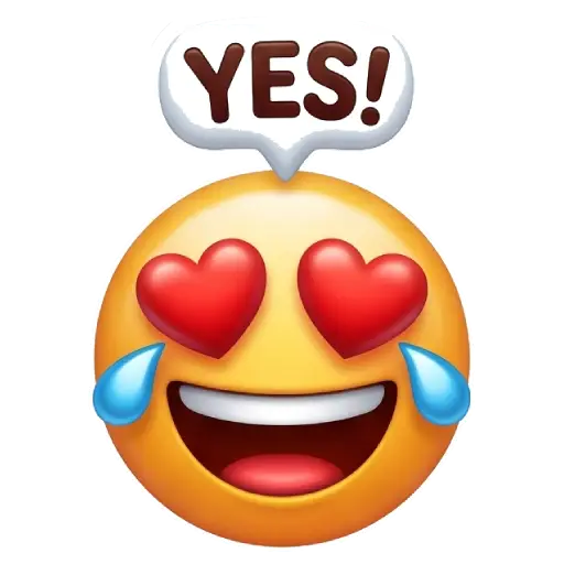 Cute smiley face, stickers, Whatssapp stickers, love, kiss me, valentine, yes to date