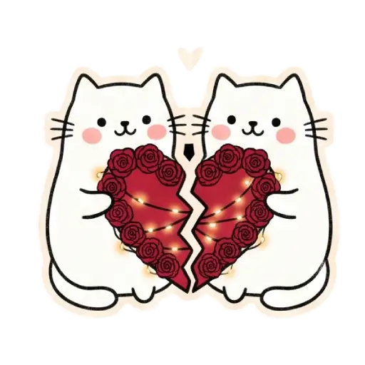 cat, cat lover, romantic, love, cute, WhatsApp stickers, stickers (5)