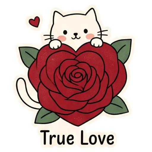 cat, cat lover, romantic, love, cute, WhatsApp stickers, stickers, love message (5)