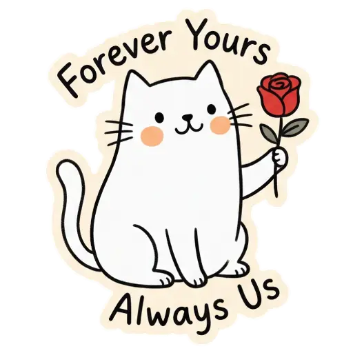 cat, cat lover, romantic, love, cute, WhatsApp stickers, stickers, love text (13)