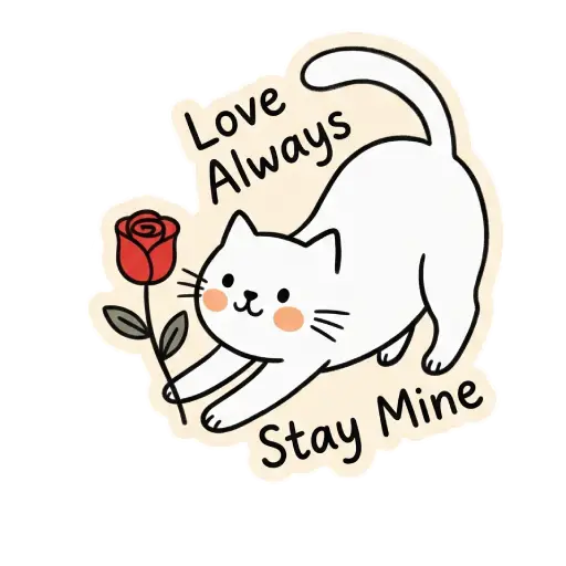 cat, cat lover, romantic, love, cute, WhatsApp stickers, stickers, love text (16)