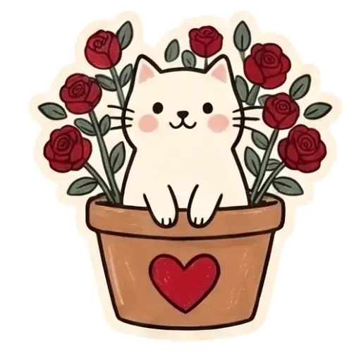 my love, cat, cat lover, romantic, love, cute, WhatsApp stickers, stickers, love message (5)
