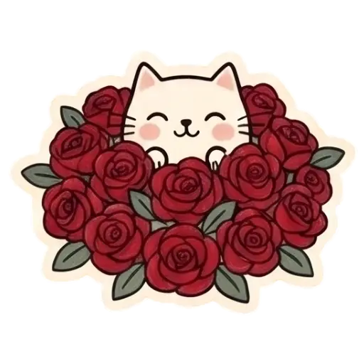 my love, cat, cat lover, romantic, love, cute, WhatsApp stickers, stickers, love message (6)