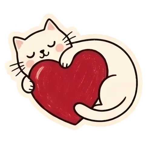 my love, cat, cat lover, romantic, love, cute, WhatsApp stickers, stickers, love message (7)